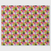 Ontwerpstructuur rode, gele waterverf cadeaupapier (Vlak)