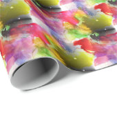 Ontwerpstructuur rode, gele waterverf cadeaupapier (Rol Hoek)