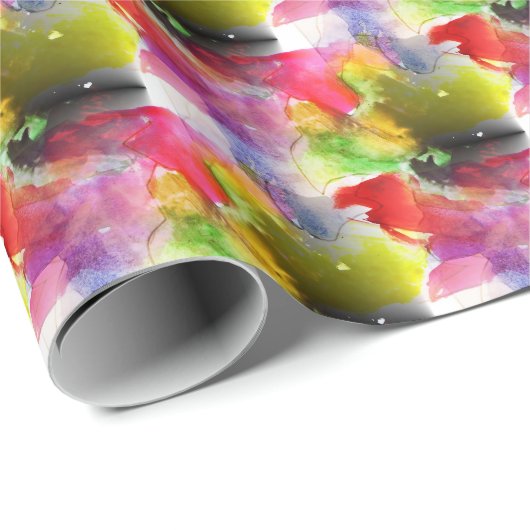 Ontwerpstructuur rode, gele waterverf cadeaupapier (Rol Hoek)