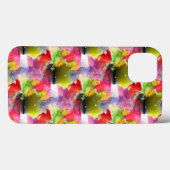 Ontwerpstructuur rode, gele waterverf Case-Mate iPhone case (Achterkant (horizontaal))