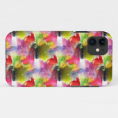 Ontwerpstructuur rode, gele waterverf Case-Mate iPhone case (Achterkant (horizontaal))