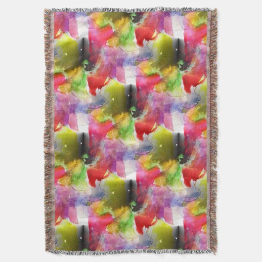 Ontwerpstructuur rode, gele waterverf deken (Voorkant Verticaal)