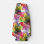 Ontwerpstructuur rode, gele waterverf flesjeskoeler (Voorkant)