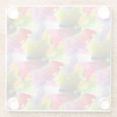 Ontwerpstructuur rode, gele waterverf glazen onderzetter (Achterkant)