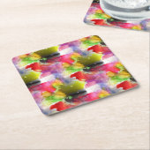 Ontwerpstructuur rode, gele waterverf kartonnen onderzetters (Schuin)