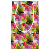 Ontwerpstructuur rode, gele waterverf klein cadeauzakje (Voorkant)