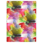 Ontwerpstructuur rode, gele waterverf klembord (Achterkant)