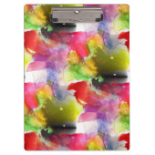 Ontwerpstructuur rode, gele waterverf klembord (Voorkant)