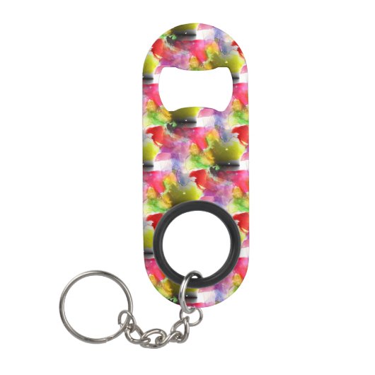 Ontwerpstructuur rode, gele waterverf mini flessenopener (Voorkant)