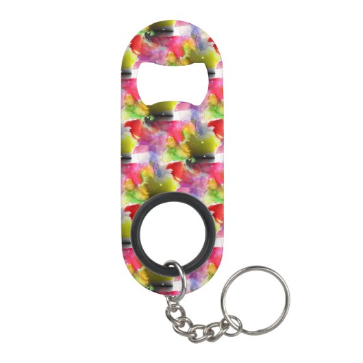 Ontwerpstructuur rode, gele waterverf mini flessenopener (Achterkant)