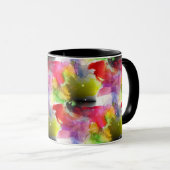 Ontwerpstructuur rode, gele waterverf mok (Voorkant rechts)