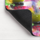 Ontwerpstructuur rode, gele waterverf muismat (Hoek)