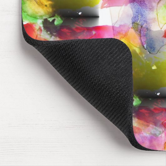 Ontwerpstructuur rode, gele waterverf muismat (Hoek)