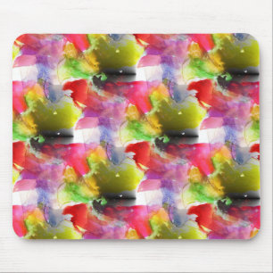 Ontwerpstructuur rode, gele waterverf muismat