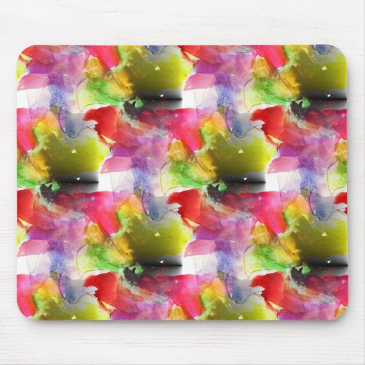 Ontwerpstructuur rode, gele waterverf muismat (Voorkant)