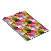 Ontwerpstructuur rode, gele waterverf notitieboek (Rechterzijde)