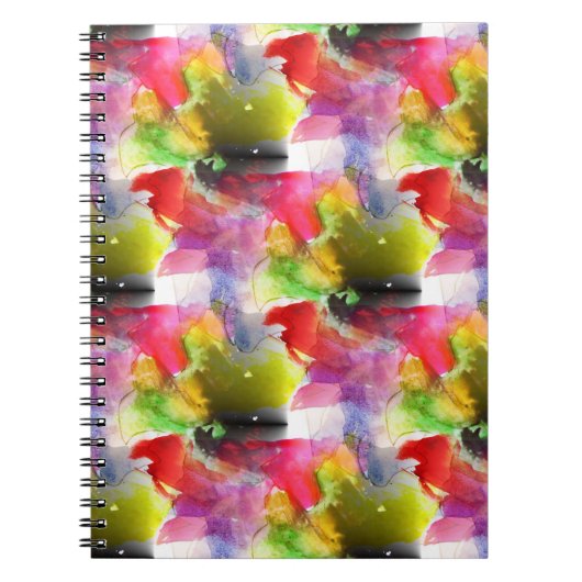 Ontwerpstructuur rode, gele waterverf notitieboek (Voorkant)
