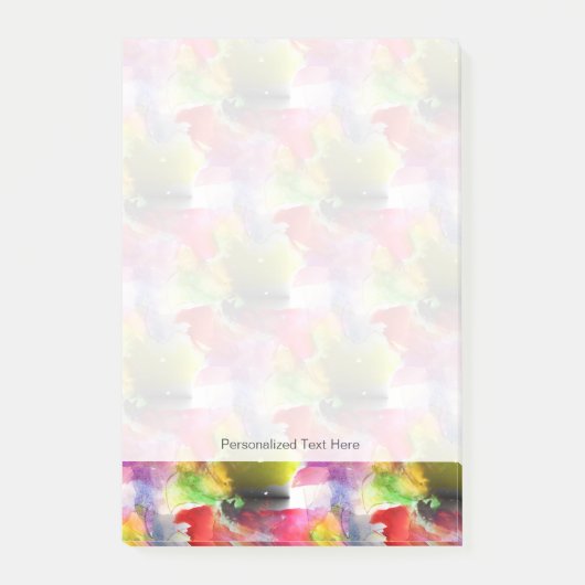 Ontwerpstructuur rode, gele waterverf post-it® notes (Voorkant)