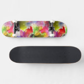 Ontwerpstructuur rode, gele waterverf skateboard (Horizontaal)