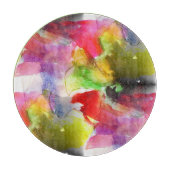 Ontwerpstructuur rode, gele waterverf snijplank (Voorkant)