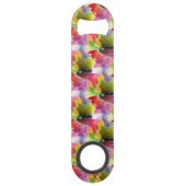 Ontwerpstructuur rode, gele waterverf speed flessenopener (Voorkant)