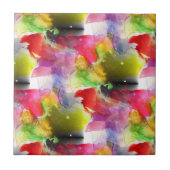 Ontwerpstructuur rode, gele waterverf tegeltje (Voorkant)