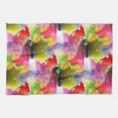 Ontwerpstructuur rode, gele waterverf theedoek (Horizontaal)