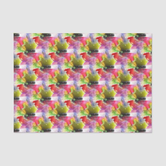 Ontwerpstructuur rode, gele waterverf tissuepapier (Voorkant)