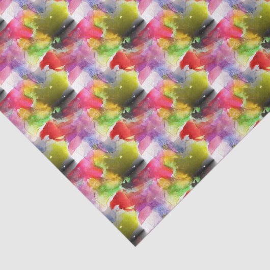 Ontwerpstructuur rode, gele waterverf tissuepapier (Detail)