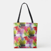 Ontwerpstructuur rode, gele waterverf tote bag (Achterkant)