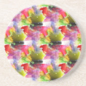 Ontwerpstructuur rode, gele waterverf zandsteen onderzetter (Voorkant)