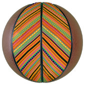 Ontwerpstructuur van kleurrijke standaard aztec-pa basketbal (Verticaal)