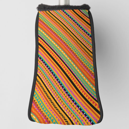 Ontwerpstructuur van kleurrijke standaard aztec-pa golfheadcover (Draai 90)