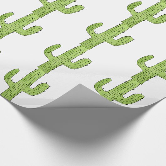 Ontwerpstructuur woestijncactus woestijnPlanten Cadeaupapier (Hoek)