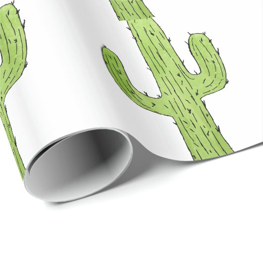 Ontwerpstructuur woestijncactus woestijnPlanten Cadeaupapier (Rol Hoek)