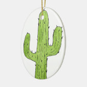 Ontwerpstructuur woestijncactus woestijnPlanten Keramisch Ornament (Links)