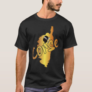 Ontwerpsymbool van de vlag en kaart van Corsica 1 T-shirt