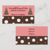 Ontwerptaarten Roze en Chocolade Visitekaartje (Voorkant / Achterkant)