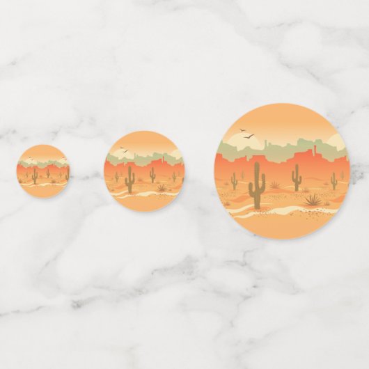 Ontwerptabel Confetti woestijnlandschap (Voorkanten)