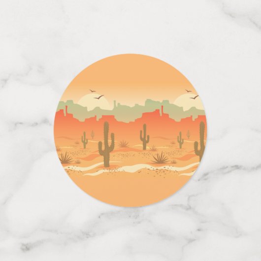 Ontwerptabel Confetti woestijnlandschap (Kleine voorkant)