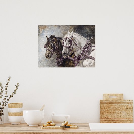 Ontwerpteam voor paarden poster (Keuken)