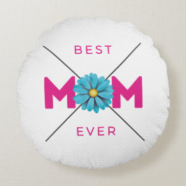 Ontwerptekst bevestigen Beste mama ooit voor Moede Rond Kussen