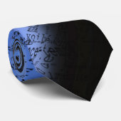 Ontwerptekst boven blauw stropdas (Opgerold)