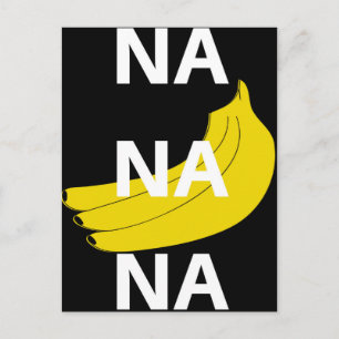 Ontwerptekst Na Na Na Banana Illustratie Briefkaart