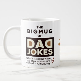 Ontwerptekst van pap en stempel grote koffiekop
