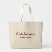 Ontwerptekst voor de West-Kust van Californië Grote Tote Bag (Achterkant)