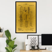  ontwerptrombo-patentafdrukken poster (Thuiskantoor)