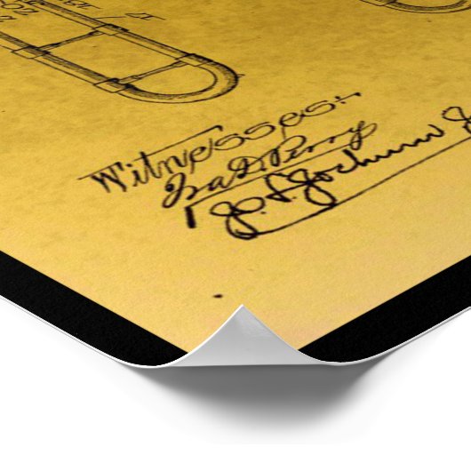  ontwerptrombo-patentafdrukken poster (Hoek)