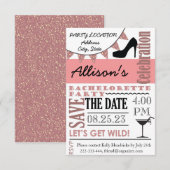 Ontwerpuitnodiging voor Bachelorette-partij Kaart (Voorkant / Achterkant)