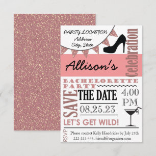 Ontwerpuitnodiging voor Bachelorette-partij Kaart